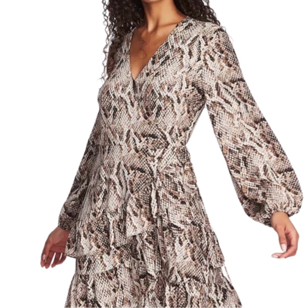 1. State Snakeskin Print Wrap Dress Size 10